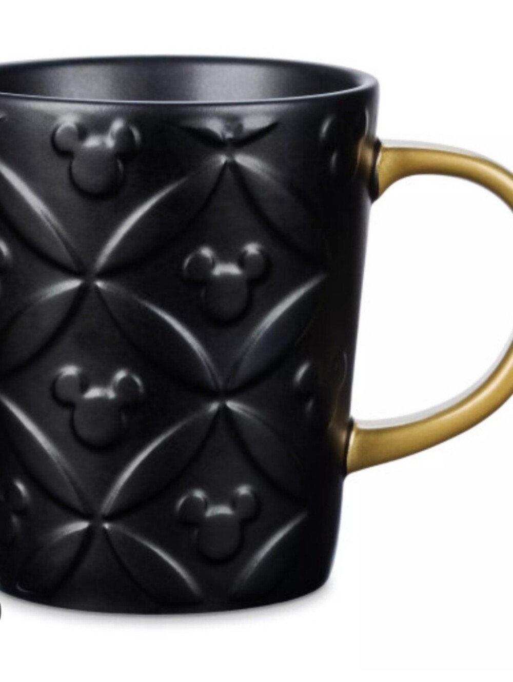 Disney Mickey Icon Mug Gothic Black With Gold 13oz